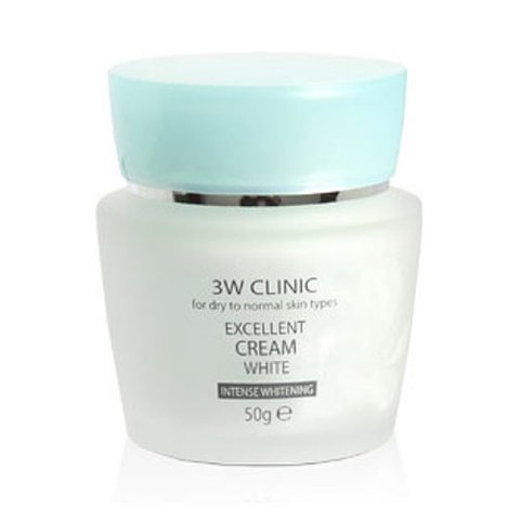 3W CLINIC Крем для лица ОТБЕЛИВАЮЩИЙ Excellent White Cream, 50 гр