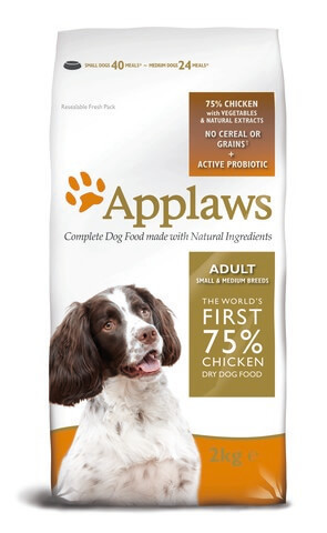 купить эпплоуз Applaws Dry Dog Chicken Small & Medium Breed Adult 75/25% сухой беззерновой корм для взрослых собак мелких исредних пород с курицей и овощами 7.5 кг