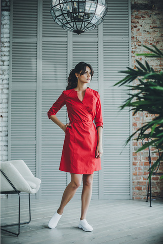 Халат женский м265 сансара красныйтемный