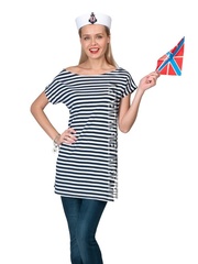 женская тельняшка - Магазин тельняшек.ру 8-800-700-93-18Тельняшка-туника с обычной полосой в Магазине тельняшек