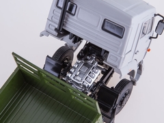 KAMAZ-65117 flatbed truck silver-dark-green 1:43 PAO KAMAZ