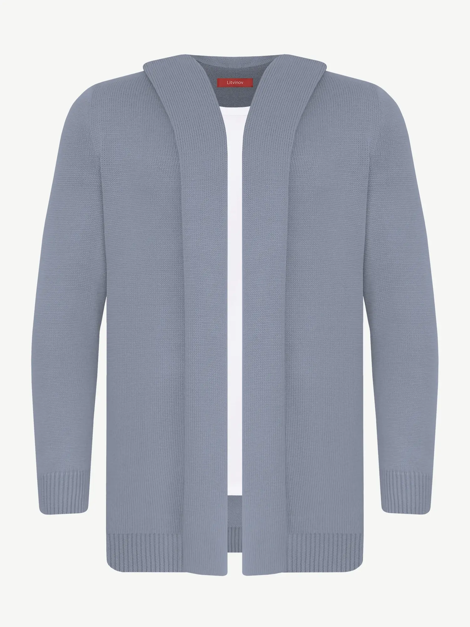 Кардиган с капюшоном из мягкой шерсти