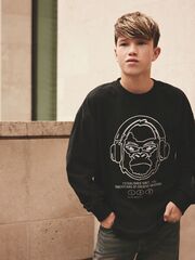 Лонгслив для мальчика Next B24-766, Черный