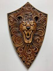 Силиконовый молд № 446 Щит Лев -2