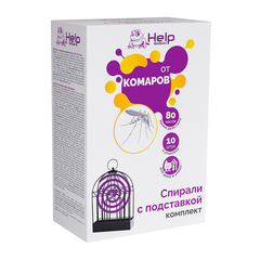 Набор, подставка для спирали от комаров, со спиралями, размер 20х13х4 см.