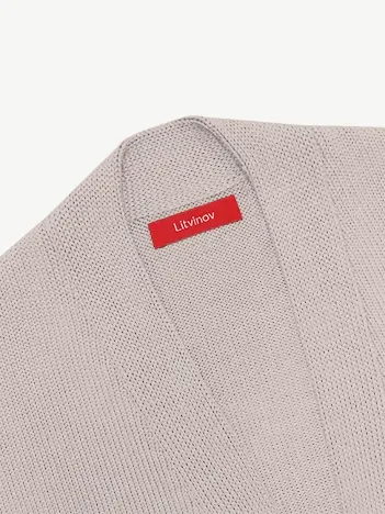 Кардиган с планкой из шелка