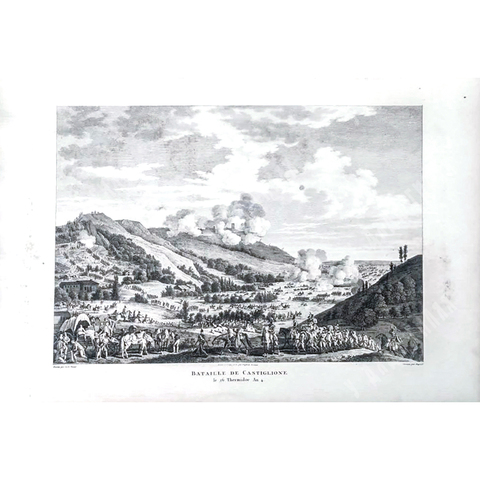 Битва в Кастильоне. Гравюра из альбома Военные кампании Франции. Париж.1834