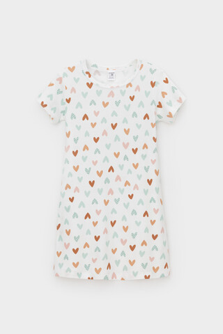 сорочка  для девочки  К 1156/конфетти из сердечек на сахаре