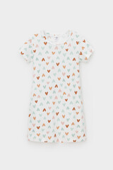 сорочка  для девочки  К 1156/конфетти из сердечек на сахаре