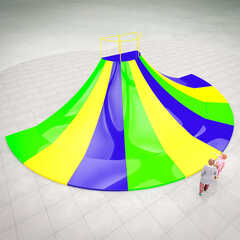 Горка вулкан «Вихрь красок» 8×7×3,8 м