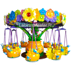 Электрическая Аттракцион цепочная карусель «Медовые бочонки», 6×6×2,8 м