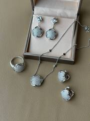 49717- Колье с подвеской Giardini из серебра с микроцирконами