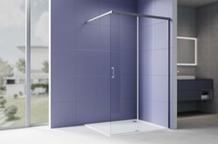 Aquatek AQ.WISL.120.1GM AQ.WISL.120.1GM Душевая перегородка раздвижная Walk in с держателем 1200x2000 профиль оружейная сталь, стекло прозрачное 5/6мм фото