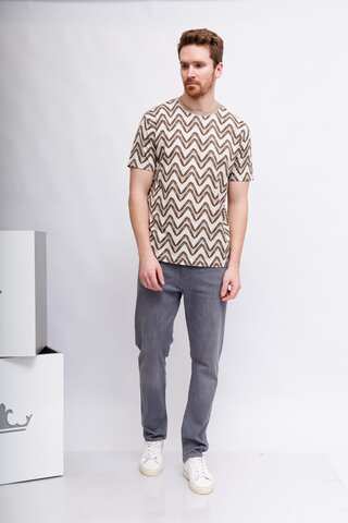 Liu Jo Футболка хлопковая в зигзагообразный узор