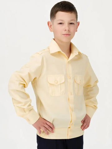 Рубашка для Суворовских училищ (СВУ) Кадетских Классов и ВМФ кремовая