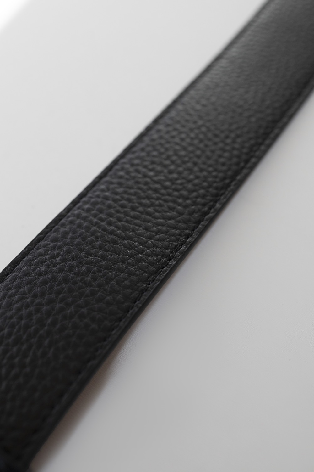 Ремень из фактурной кожи, 35 мм, черный