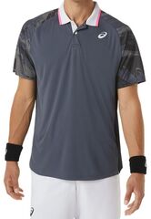 Поло теннисное Asics Court Graphic Polo-Shirt - carrier grey