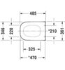 Duravit D-Code 0060390000 Сиденье для унитаза удлиненное, съемное, цвет белый, с микролифтом