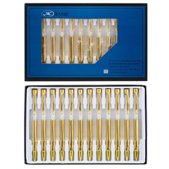 Ручка шариковая, автоматическая, Basir, синие чернила, металлическая, с поворотным механизмом, золотой корпус