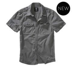 Brandit VINTAGE SHIRT SHORT SLEEVE charcoal grey