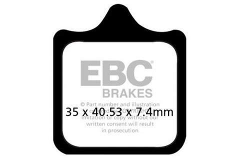Тормозные колодки синтетические EBC FA322/4HH ktm smc-r 690