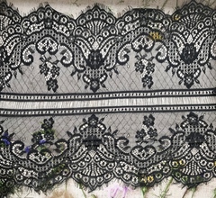 Кружево Французское, ш. 44 см, чёрный