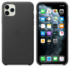 Чехол для телефона Apple iPhone 11 Pro Max Leather Case Black (MX0E2ZM/A)