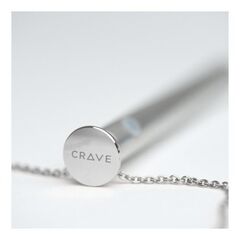Стильный вибратор-кулон на серебристой цепочке Crave Vesper - 