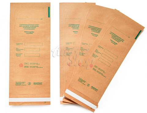 Крафт-пакеты для стерилизации 100х250 штучно