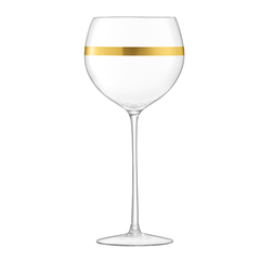 Набор из 8 бокалов для вина с золотым декором Deco 525 мл, фото 6