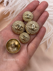 Пуговицы Шан. золотистые рифленые