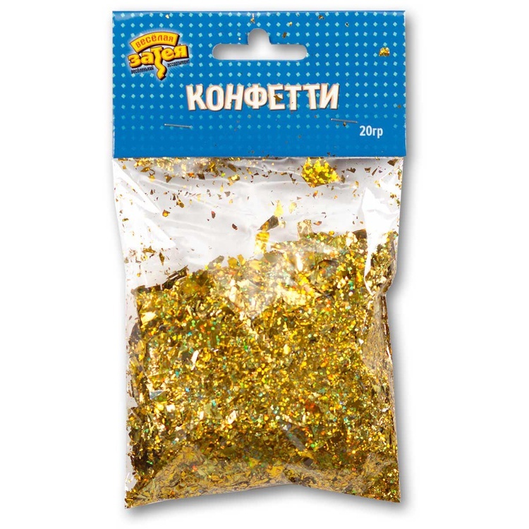 Конфетти Слюда/Крошка фольга, Голография, Золото, 20 г