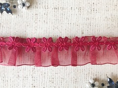 Тесьма текстильная "Цветок на органзе», ш.2,5 см.