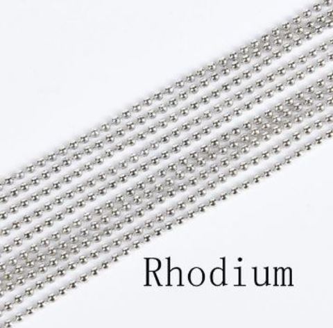 Шариковая цепочка из металлического сплава (1,5 мм), цвет серебро (10 см)