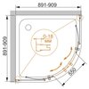 Душевой уголок Cezares PRATICO-R-2 PRATICO-R-2-80-P-Cr