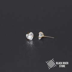 Cubic Zirconia Heart Crystal PVD Yellow Б/Р