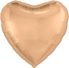 Аг 19''/48 см, Сердце, Персиковый пух, 1 шт.