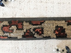 Тесьма "Пайетки на сетке", ш. 3,5 см.