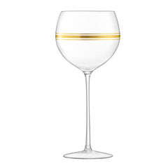 Набор из 8 бокалов для вина с золотым декором Deco 525 мл, фото 8