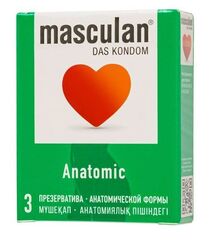 Презервативы анатомической формы Masculan Anatomic - 3 шт. - 