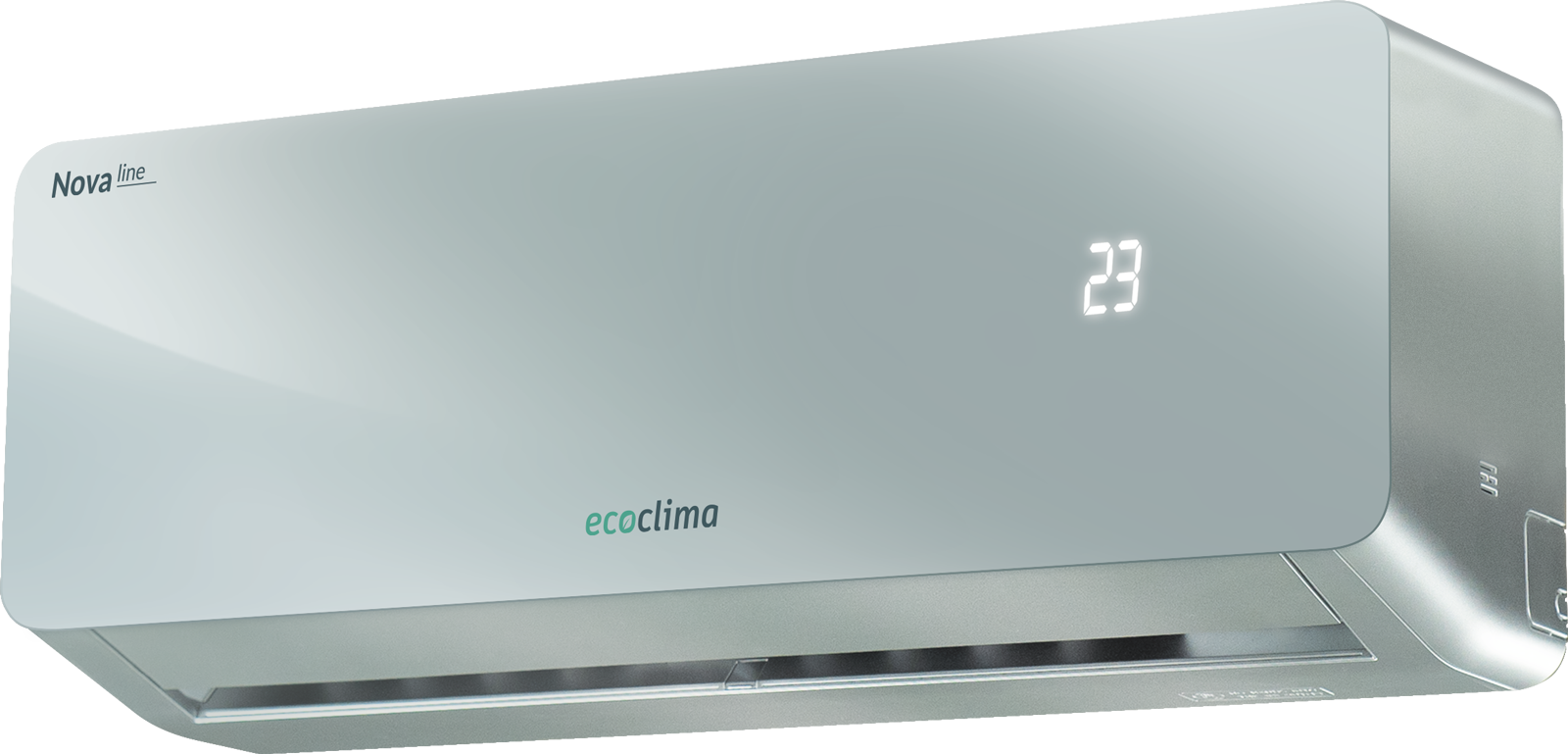 Настенный кондиционер Ecoclima ECW/I-СH09/AAS-4R1 (Silver) + EC/I-CH09/A-4R1 (White) Nova line Inverter, Инвертор, на площадь до 25 м2, 2.55 кВт