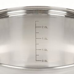Кастрюля нерж, 3 л, крышка стекло, Daniks, Веллингтон, GS-01415-18CA, индукц