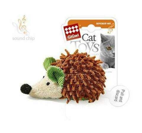 Gigwi MELODY CHASER игрушка для кошек Ёжик со звуковым чипом 7см