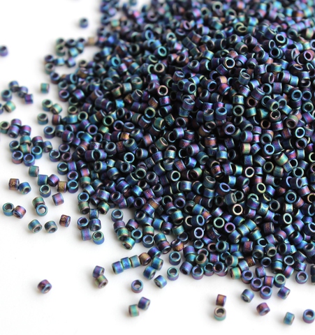 DB-0871 Бисер цилиндрический Миюки делика 11/0 /Miyuki delica 11/0 Matte AB Black