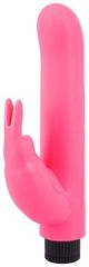 Розовый вибромассажер с клиторальным отростком G Rabbit - 15 см. - 