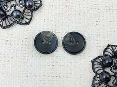 Пуговицы, d 1,8 см, 2 прокола, чёрный