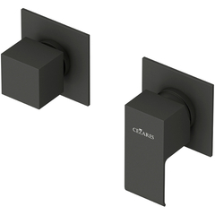 Cezares PORTA-VDIM3-M-NOP PORTA-VDIM3-M-NOP Встраиваемый однорычажный смеситель для душа с поворотным переключателем на 3 выхода, исполнение черный матовый фото
