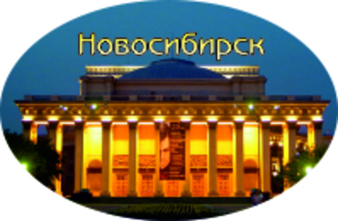 Урал Сувенир - Новосибирск магнит закатной овальный №0005