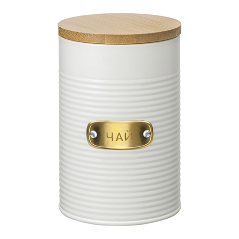 Банка для хранения чая 1.3л Smart Solutions Irmel молочная
