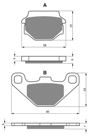 Тормозные колодки дисковые 084 K5